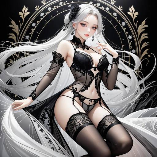 Ethereal Woman in Elegant Lingerie Ethereal Woman in Elegant Lingerie