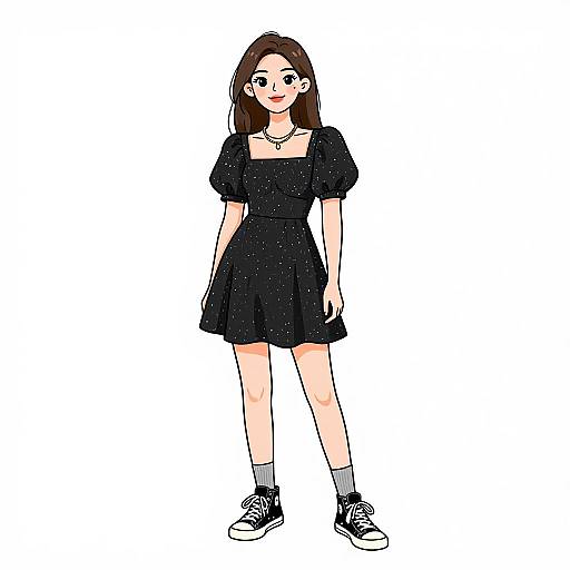 Smiling Woman in Casual Chic Dress