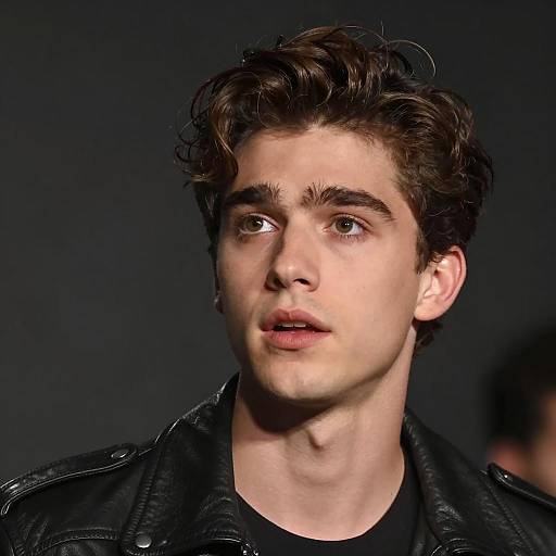 Young Man in Leather Jacket Portrait