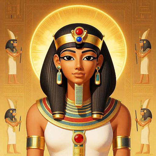 Egyptian Queen with Golden Halo
