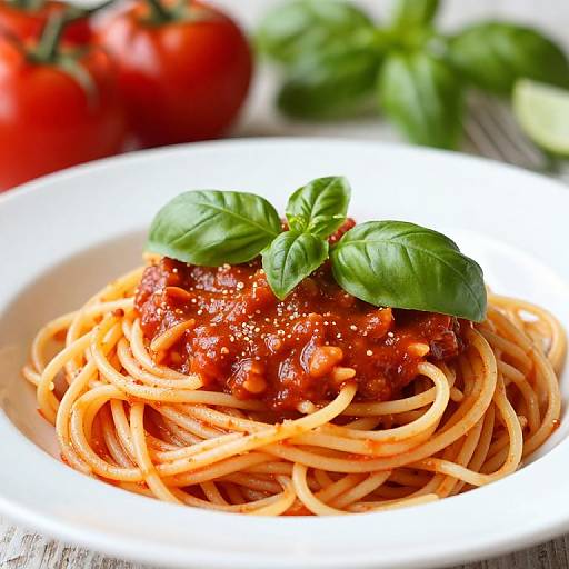 Rich Bolognese Sauce on Spaghetti