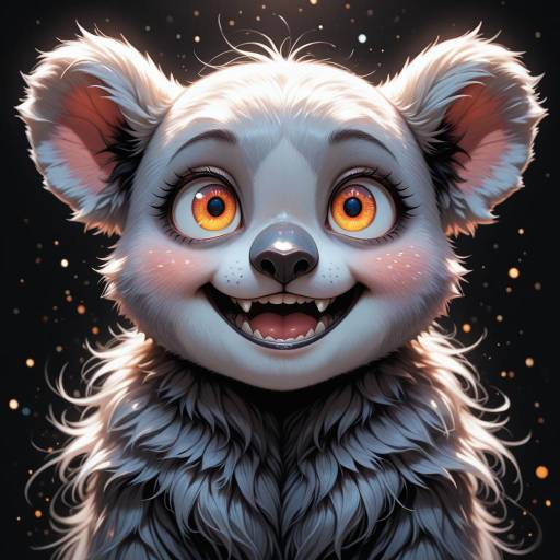 Vibrant Cartoon Koala Illustration