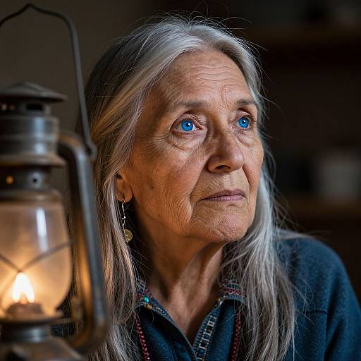 Photorealistic Portrait of Elder Native Woman