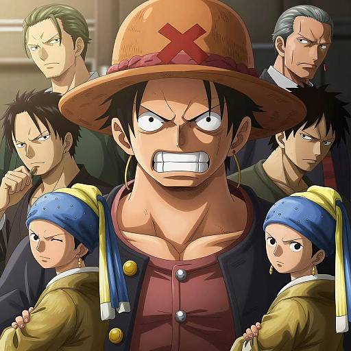 One Piece Anime Characters Group Portrait