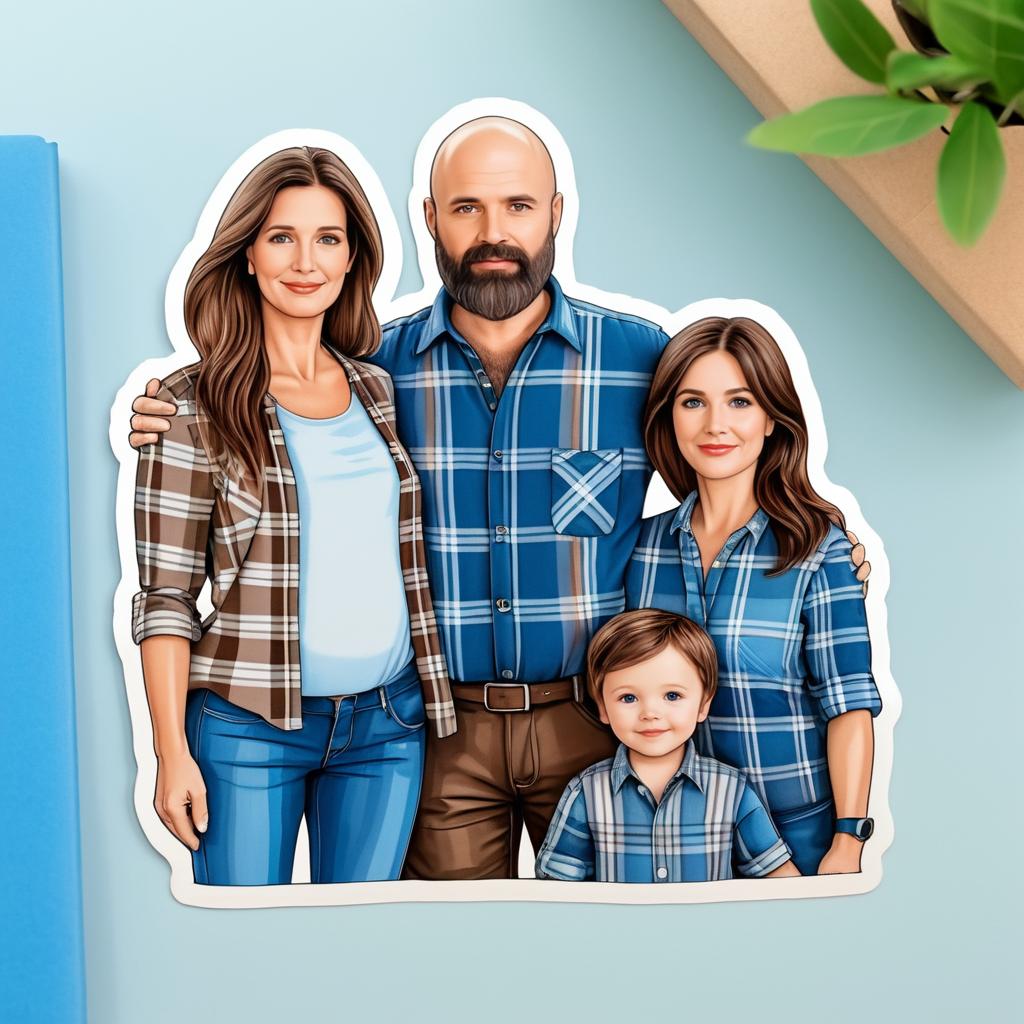 Eco-Friendly Family Sticker Design