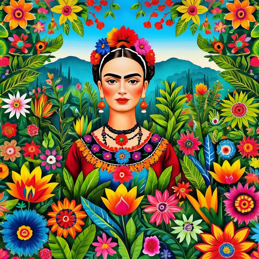 Vibrant Garden Inspired by Frida Kahlo