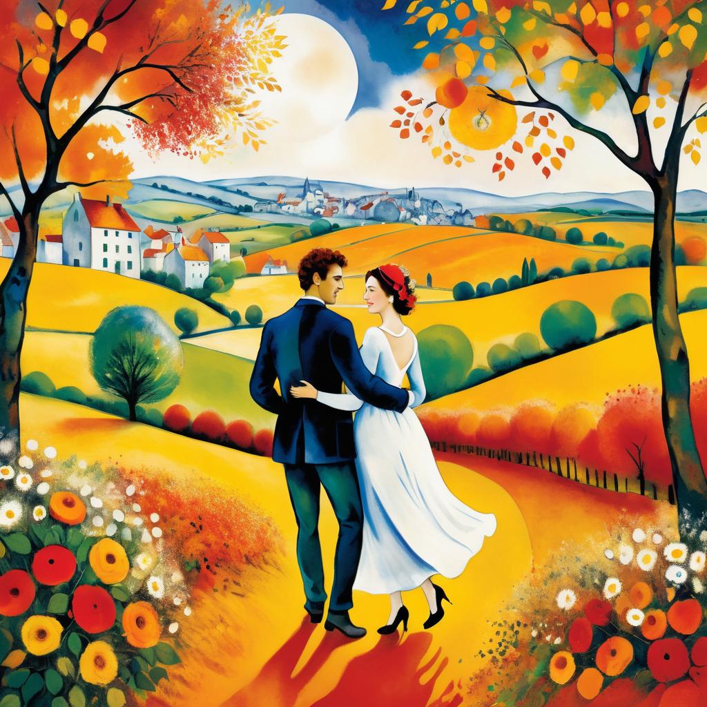 Chagall-Inspired Autumn Wedding Celebration