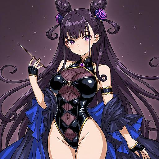Illustration of Murasaki shikibu (swimsuit rider) (first ascension) (fate), fate/grand order in the style of Rifyu