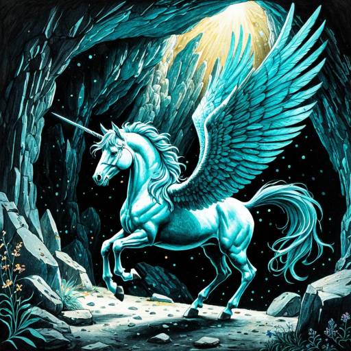 Turquoise Pegasus in Crystal Cave