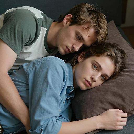 Intimate Moment on a Dark Surface