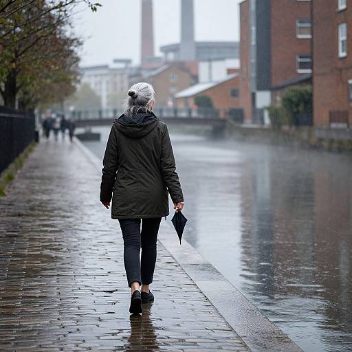 Rainy Afternoon Canal Walk in London