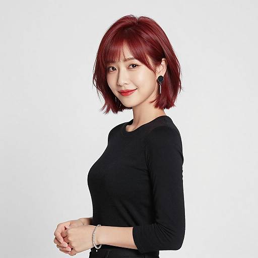 Vibrant Red-Haired Woman Portrait