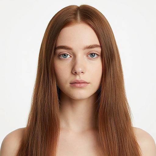 Portrait of Young Woman with Auburn Hair