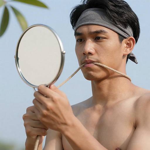 Serious Reflection Under Blue Skies