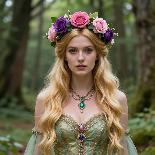 Ethereal Queen of Faeries in Forest