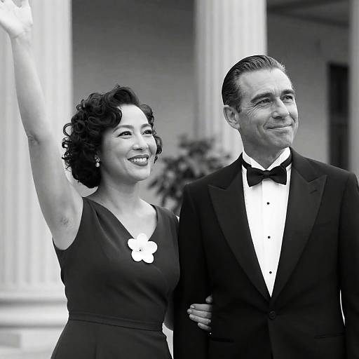 Elegant Black and White Formal Portrait
