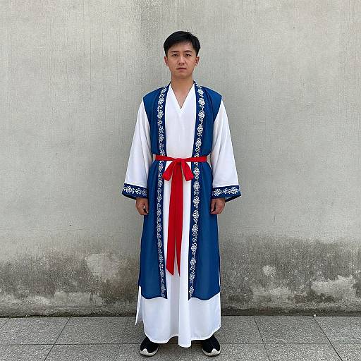 Man in Traditional Chinese Festival Dress