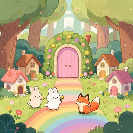 Rainbow Path to Enchanted Fairy Door
