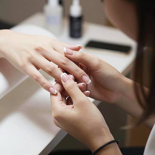 Close-Up French Manicure Session
