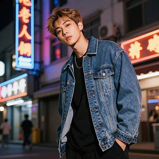 Neon Urban Street Fashion Portrait