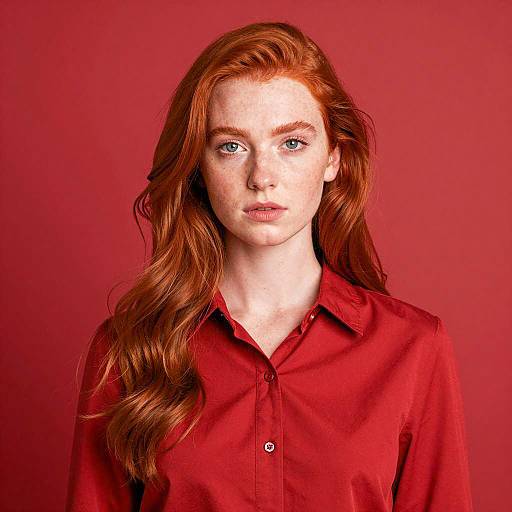 Portrait of a Young Woman in Red