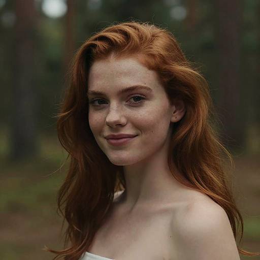 Cinematic 3/4 Portrait of Auburn-Haired Woman