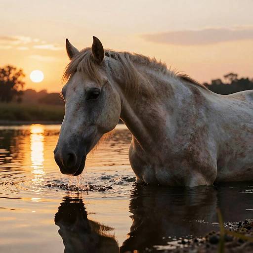 Human-Horse Hybrid at Sunset
