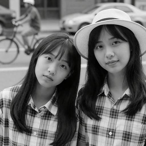 Charming Black-and-White Portrait of Friends