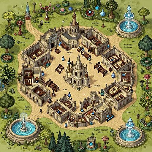 Fantasy DND Medieval Hospital Map