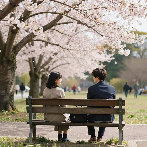 Quiet Cherry Blossom Park Chat