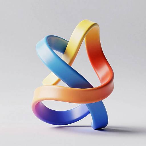 Colorful Abstract Ribbon Sculpture