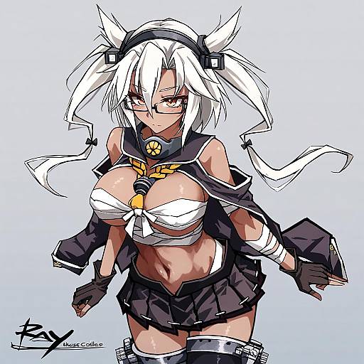 Illustration of Musashi kai (kancolle), kantai collection in the style of Ray-k