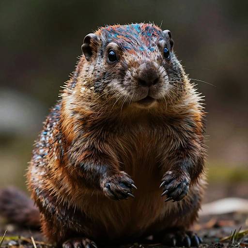 Determined Anthropomorphic Marmot Portrait