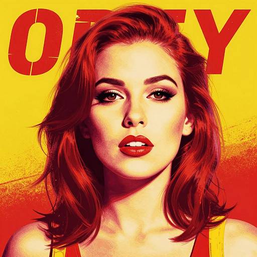 Vibrant Pop Art Woman Illustration