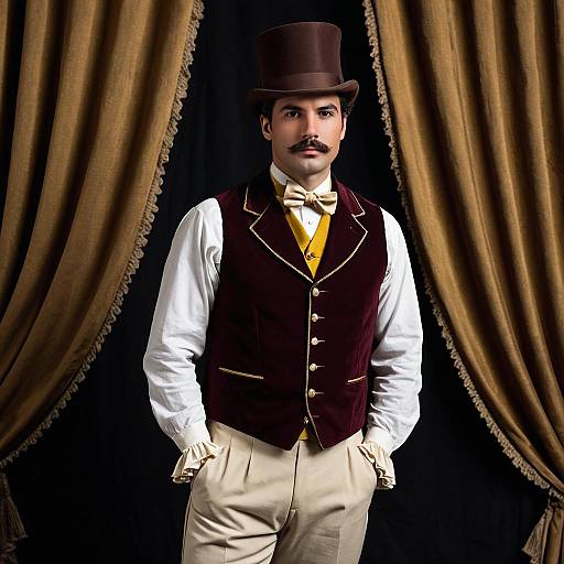 Victorian Master Showman in Elegant Attire