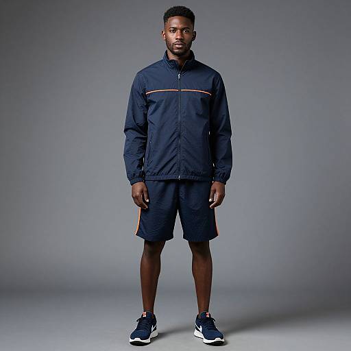 Dark-Skinned Man in Sportswear