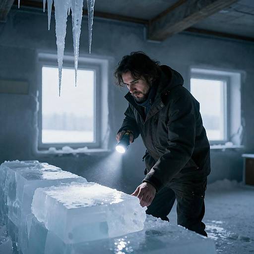 Mysterious Man in Icy Environments