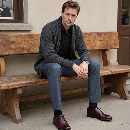 Stylish Man in Vintage Setting