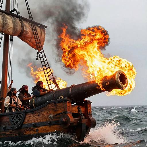 Epic Pirate Ship Battle Scene