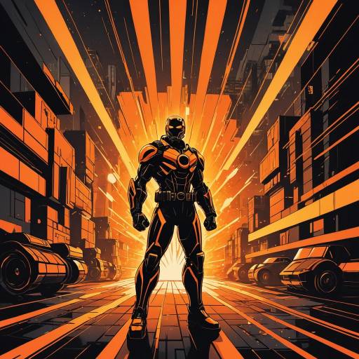 Dynamic Sci-Fi Comic Book Scene