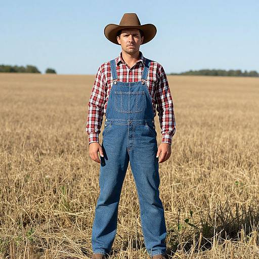 American Farmer in Field Costume