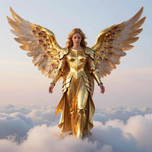 Many-Eyed Angel on Dawn Cloud