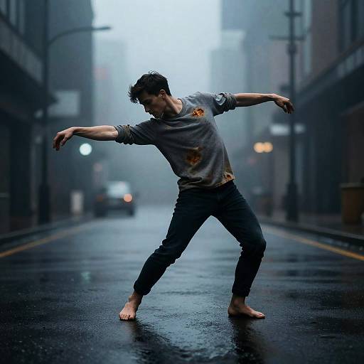 Foggy Rangefinder Portrait of Urban Dancer