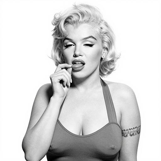 Classic Pin-Up Woman in Black & White