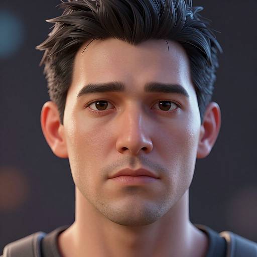 Uncanny 3D Male Portrait Render