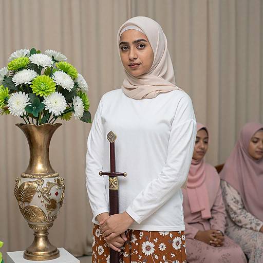 Young Woman with Ceremonial Sword