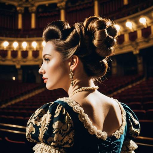 Elegant Baroque Updo in Historic Theater