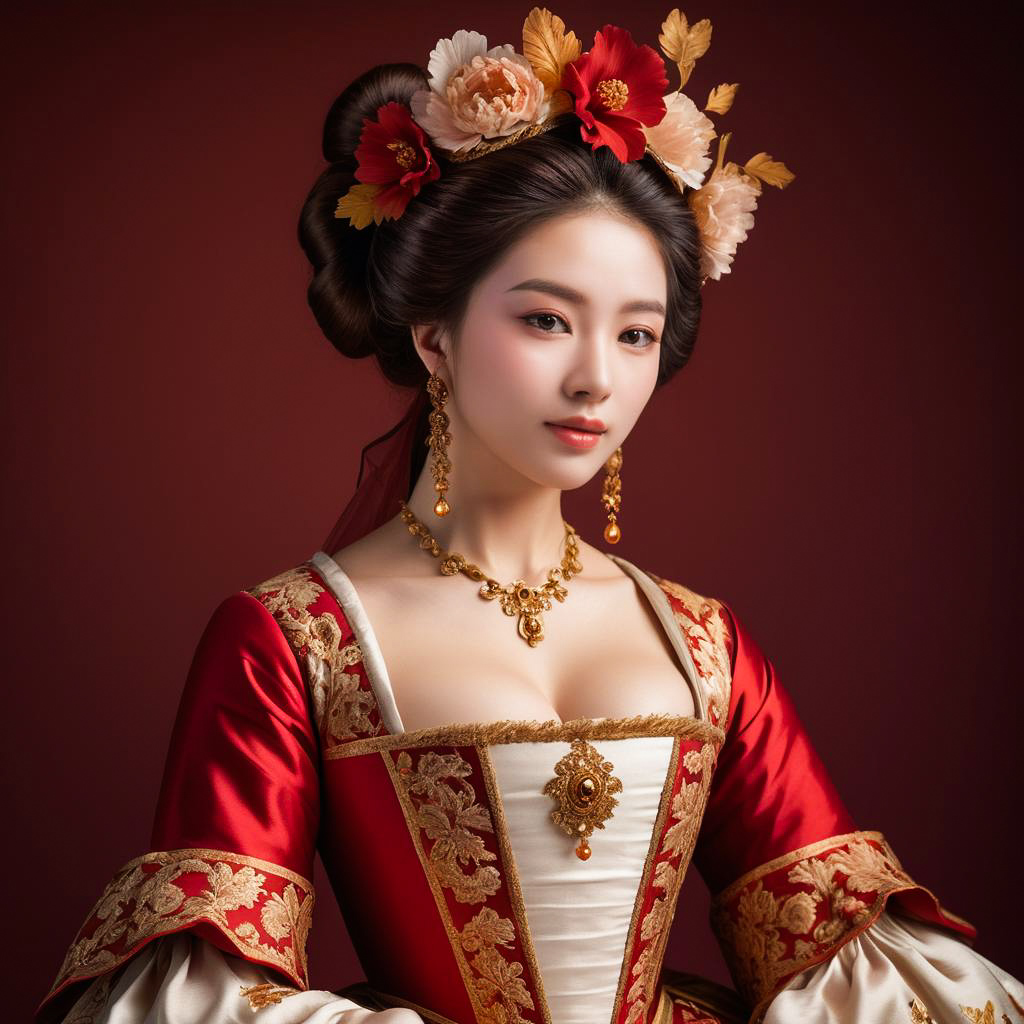 Elegant Noblewoman in Baroque Costume