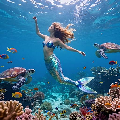 Enchanting Underwater Mermaid Dance