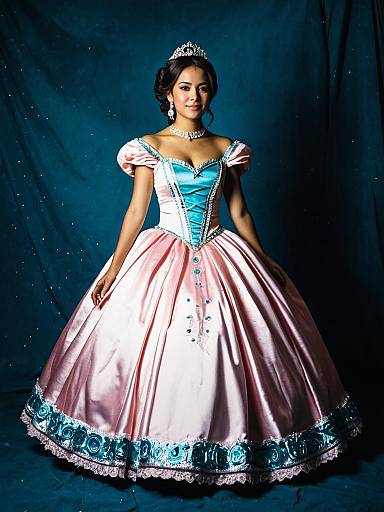 Glamorous Quinceañera Full-Body Cosplay Portrait